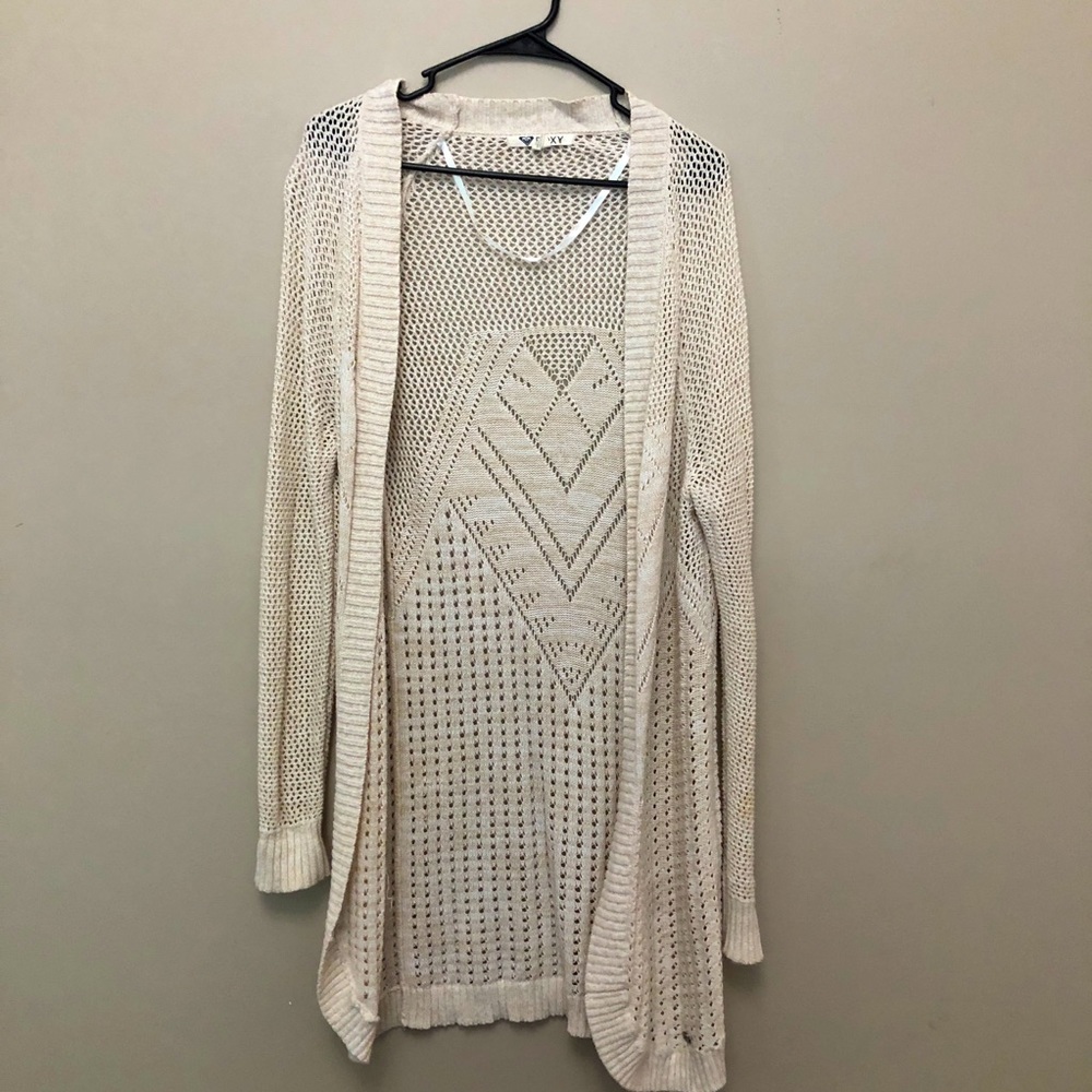 Roxy Ivory Knit Cardigan